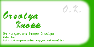 orsolya knopp business card